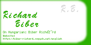richard biber business card